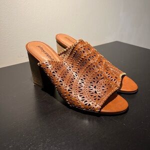 Jeffrey Campbell Brown Leather Mules